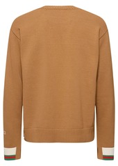 Gucci Web Detail Cotton Crewneck Sweater