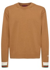 Gucci Web Detail Cotton Crewneck Sweater