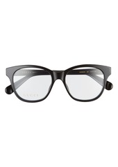 Gucci 51mm Cat Eye Optical Glasses in Black at Nordstrom