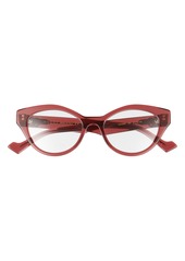 Gucci 51mm Cat Eye Optical Glasses in Burgundy at Nordstrom