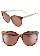 Gucci 54mm Cat Eye Sunglasses in Havana/Brown Solid at Nordstrom