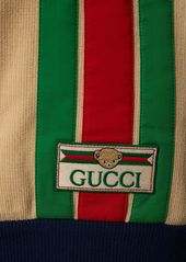 Gucci Wool & Cotton Polo Shirt W/ Web Detail