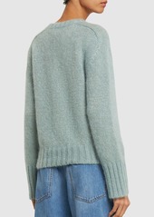 Gucci Wool Blend Mohair Sweater W/ Crystals