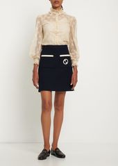 Gucci Wool Blend Retro Tweed Skirt