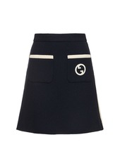 Gucci Wool Blend Retro Tweed Skirt