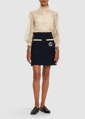 Gucci Wool Blend Retro Tweed Skirt