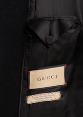Gucci Single Breast Wool Coat W/slim Horsebit