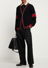 Gucci Wool Knit Cardigan W/ Web Details