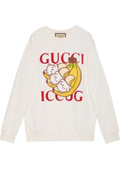 Gucci x Bananya mirrored logo print sweatshirt