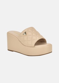 GUESS Arnell Quilted Wedge Sandals