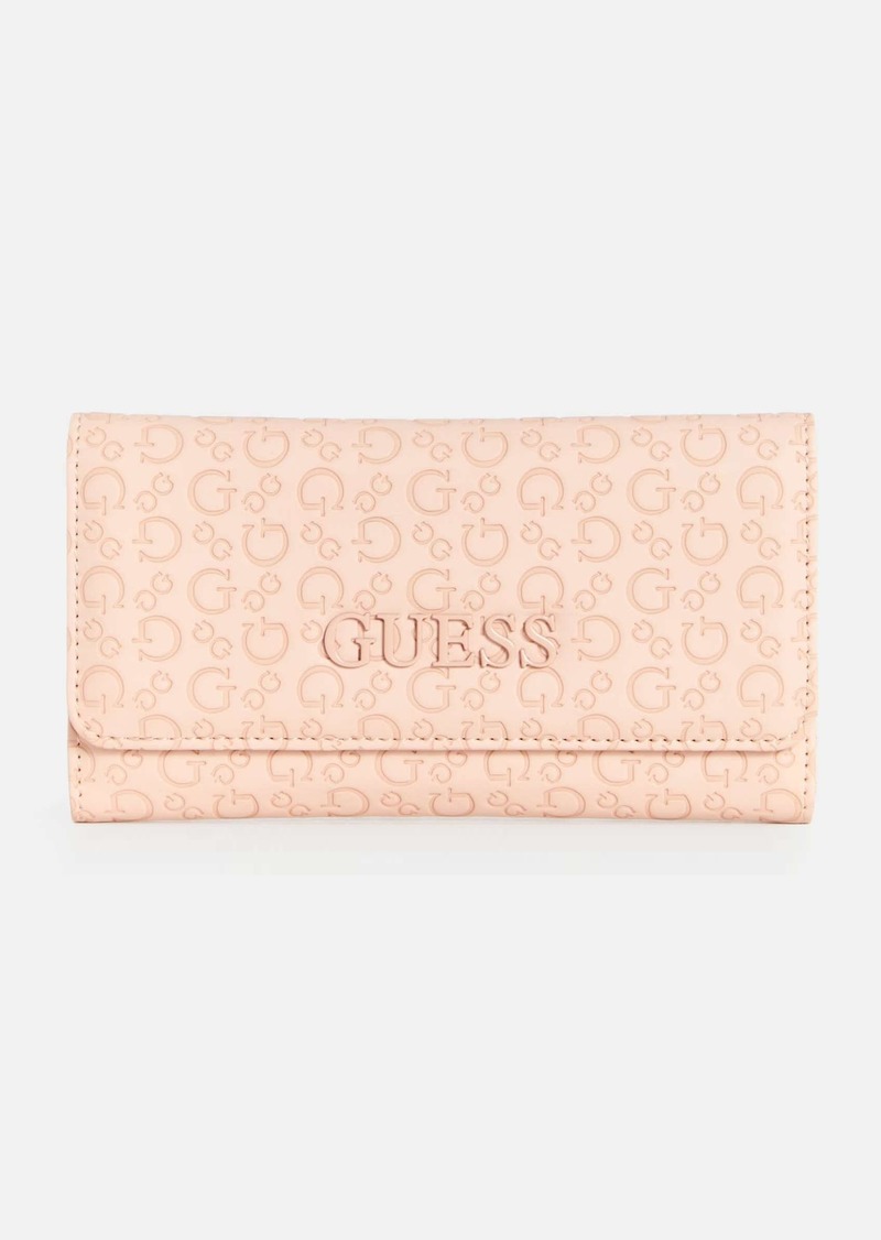 GUESS Bowie Debossed Logo Slim Clutch Wallet