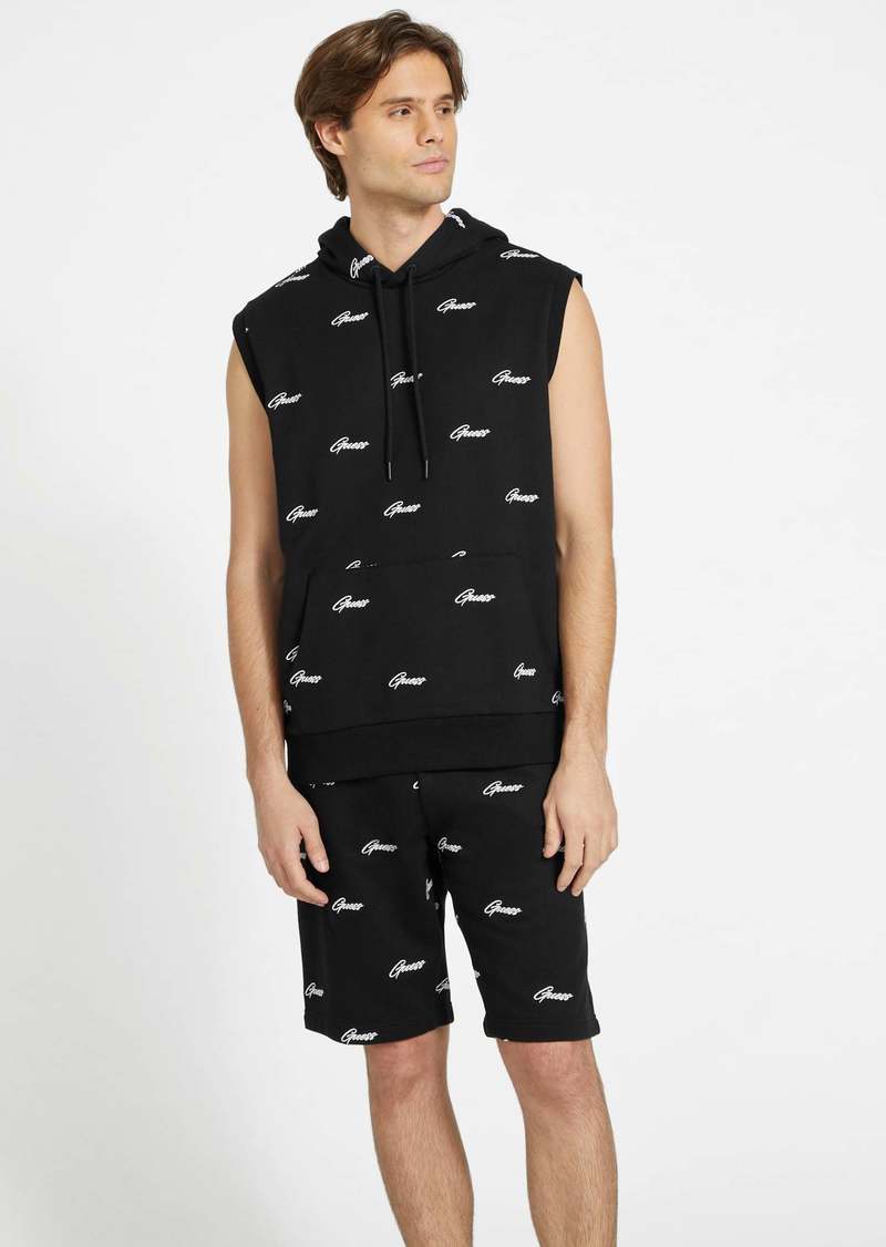 GUESS Derek Logo Sleeveless Hoodie