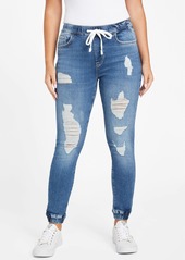 GUESS Eco Mary Destroyed Denim Joggers