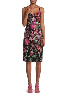 GUESS Floral Embroidered Sheath Dress