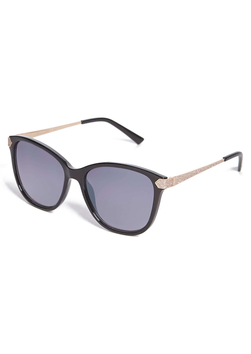 GUESS Glitter Oversize Square Retro Sunglasses