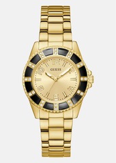 GUESS Gold-Tone and Black Analog Watch