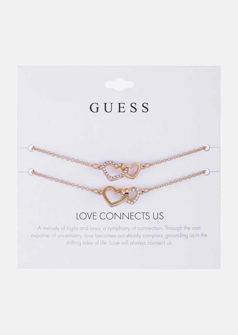 GUESS Gold-Tone Heart Bracelet Set