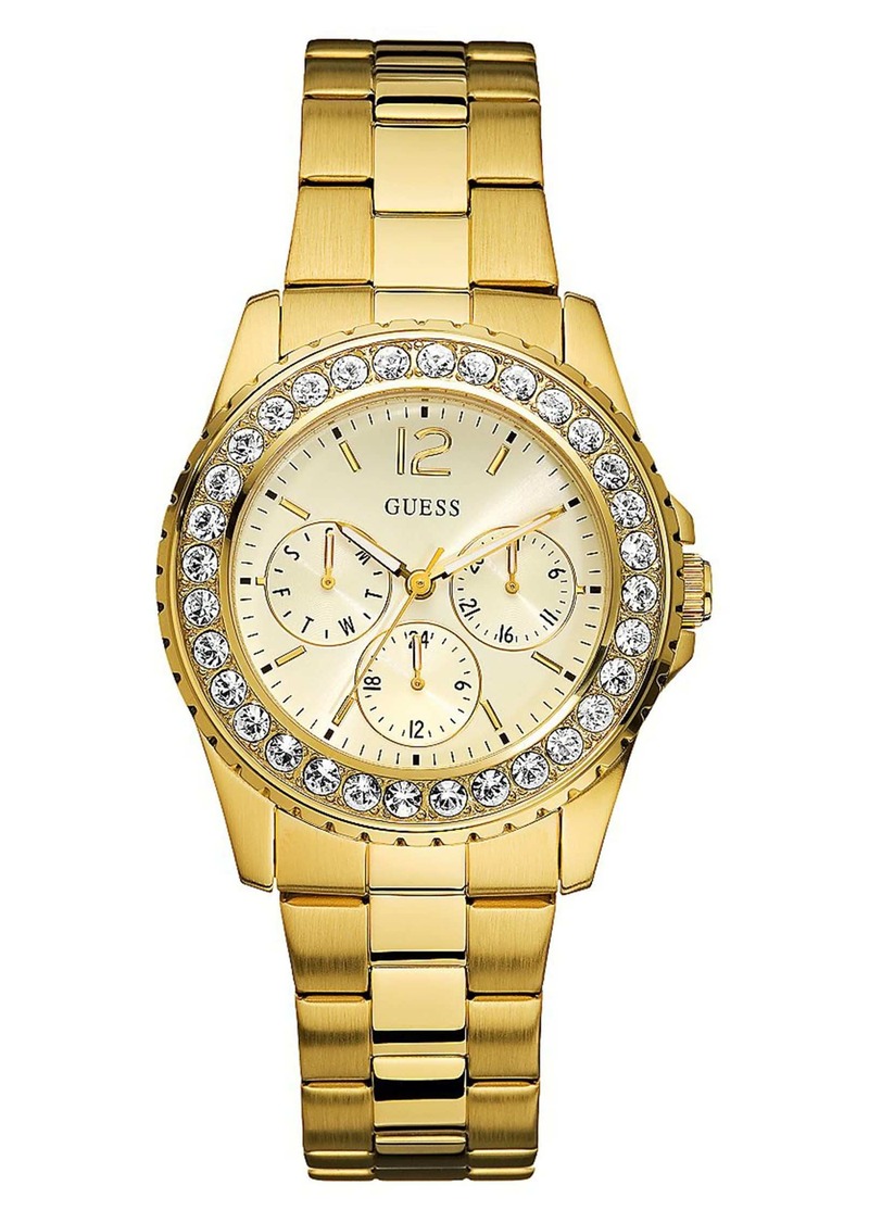 GUESS Gold-Tone Multifunction Watch