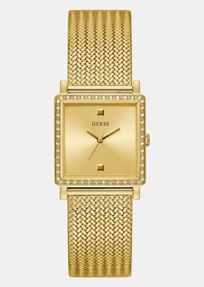GUESS Gold-Tone Square Analog Watch