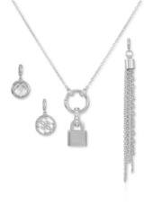 "Guess 4-Pc. Interchangeable Charm 18"" Pendant Necklace - Gold"