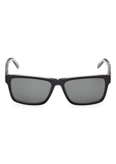 GUESS 55mm Polarized Rectangular Sunglasses