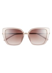 GUESS 56mm Butterfly Sunglasses in Light Brown /Gradient Brown at Nordstrom Rack