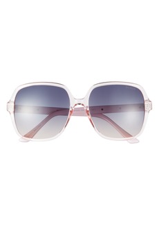 GUESS 58mm Square Sunglasses in Shiny Pink /Gradient Blue at Nordstrom Rack
