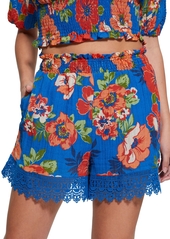 Guess Abigail Gauze Shorts - FIGUEROA FLORAL PRINT