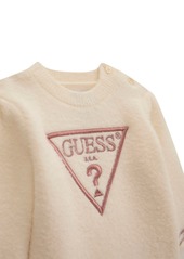 Guess Baby Girl Long Sleeve Dress and Stretch Jersey Bloomer - Cream