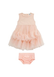 Guess Baby Girls Sleeveless Sparkle Mesh Dress - Blush