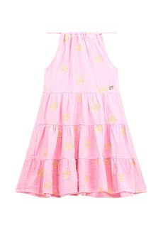 Guess Big Girl Sleeveless Dress with Embroidery - PINKYFLOWERMULTI