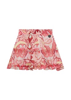 Guess Big Girls Chiffon Skirt - Aop pink paisley