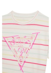 Guess Big Girls Short Sleeve T-Shirt - Palm pink