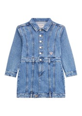 Guess Big Girls Stretch Denim Long Sleeve Dress - Blue Denim