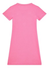 Guess Big Girls Stretch Rib Short Sleeve Dress - Med Pink