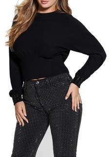 GUESS Bling Embellished Cuff Sweater