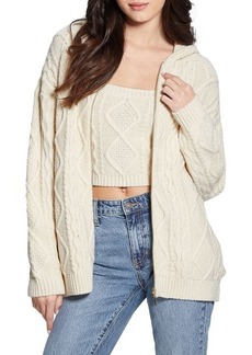 GUESS Chiba Hooded Cable Cardigan