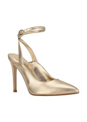 GUESS Cilea Ankle Strap Pump in Gold at Nordstrom