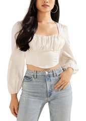 Guess Cropped Bustier Blouson Top