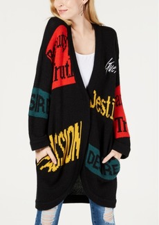 Guess Donna Oversized Printed Cardigan