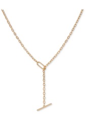 "Guess Gold-Tone Crystal 36"" Toggle Lariat Necklace - Gold"