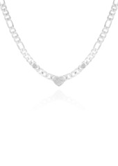 GUESS Heart Station Collar Necklace in Silver Tone at Nordstrom Rack