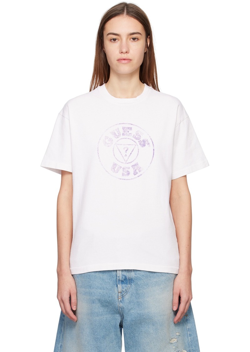 GUESS USA White Circle T-Shirt