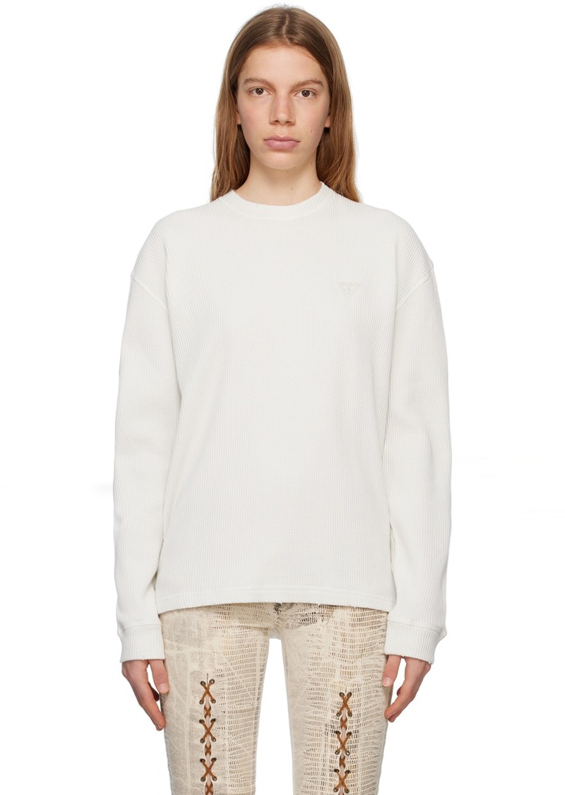 GUESS USA White Patch Long Sleeve T-Shirt