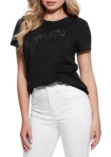 GUESS Lace Logo Organic Cotton Graphic T-Shirt