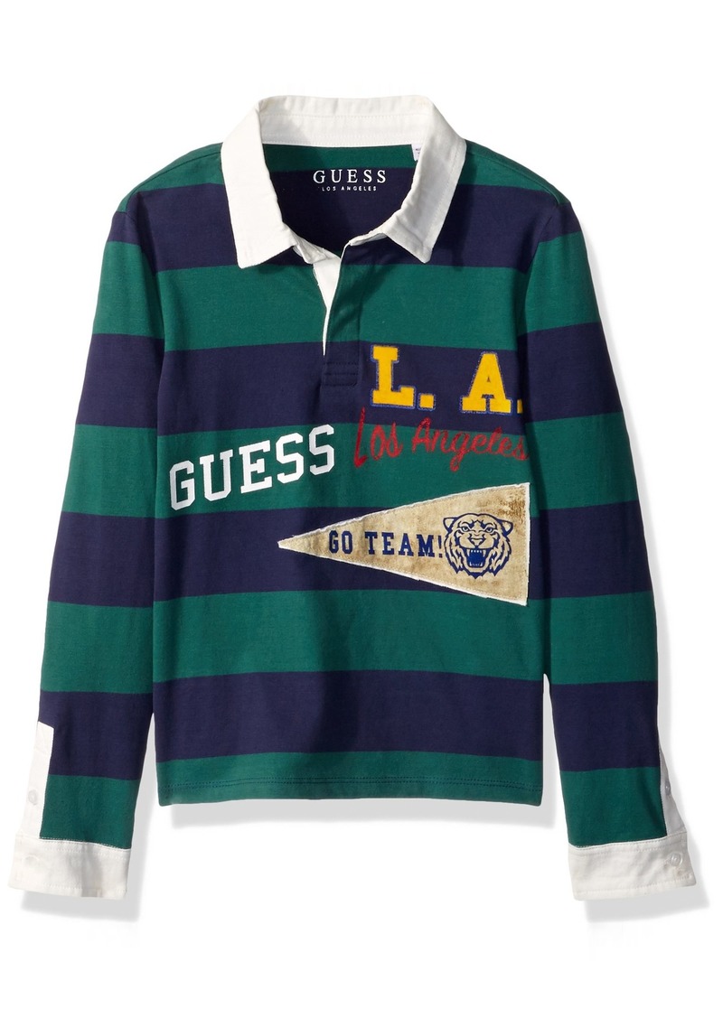 guess striped polo