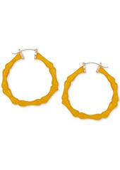 "Guess Lucite Bamboo-Shaped Large Hoop Earrings, 2.25"" - ORANGE"