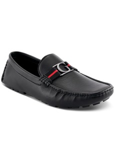 Guess Men's Askers Pod Driver with G Ornament Slip On Slippers - Black