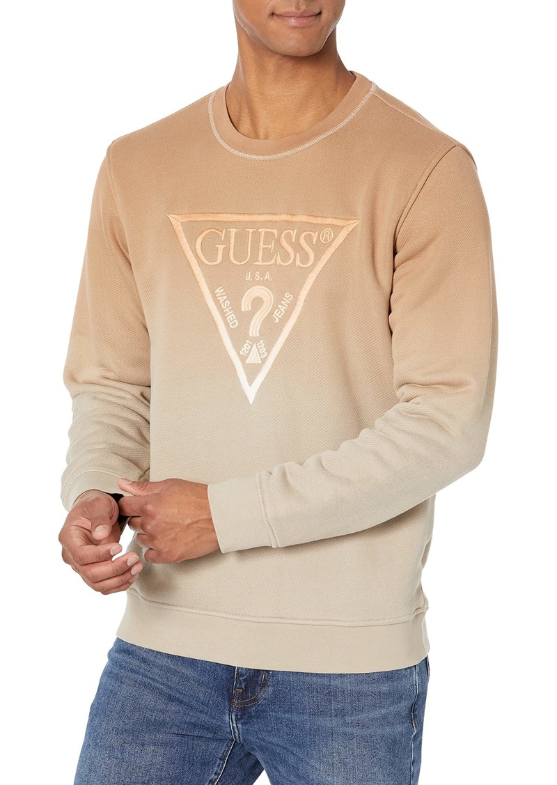 GUESS Men's Brun Ombre Logo Sweatshirt  XL