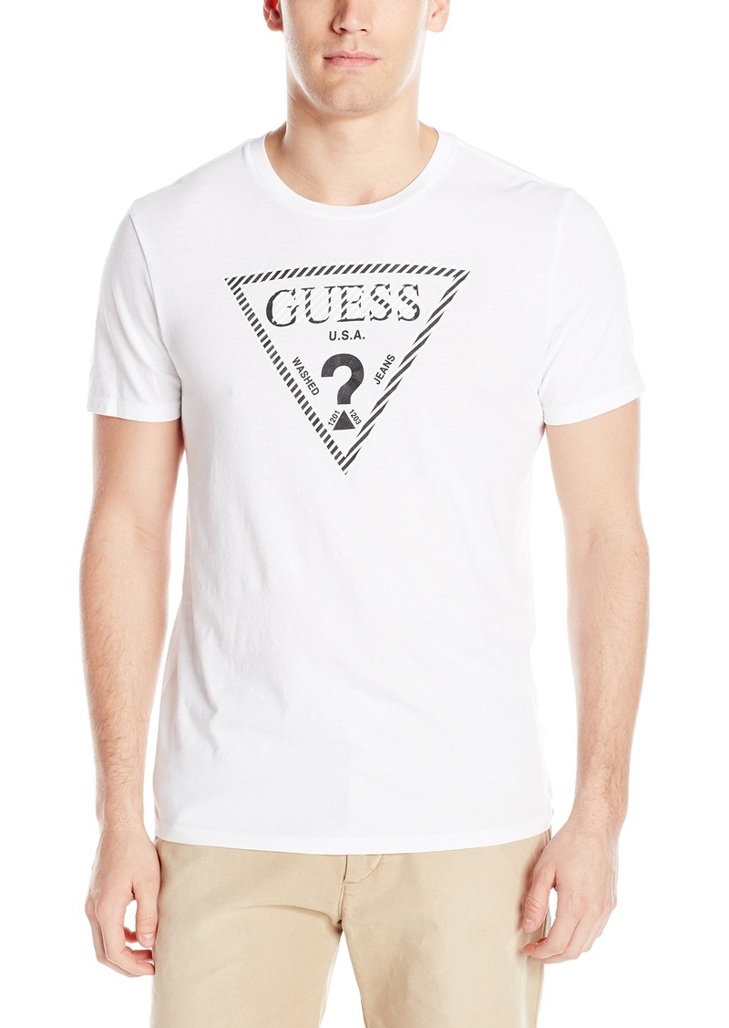 guess white t shirt mens